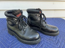Vintage Women's Harley-Davidson Black Leather Motorcycle 81005 Boots Size 7