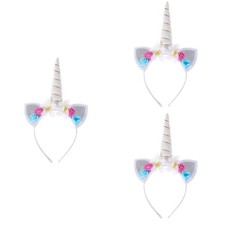 3 PCS Costume Headband Unicorn for Children Baby Girl Headbands Kids Hairband