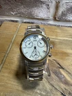 Vintage Mens Timex Indiglo Chronograph 20582 Expansion Gold Silver Strap 7.25”