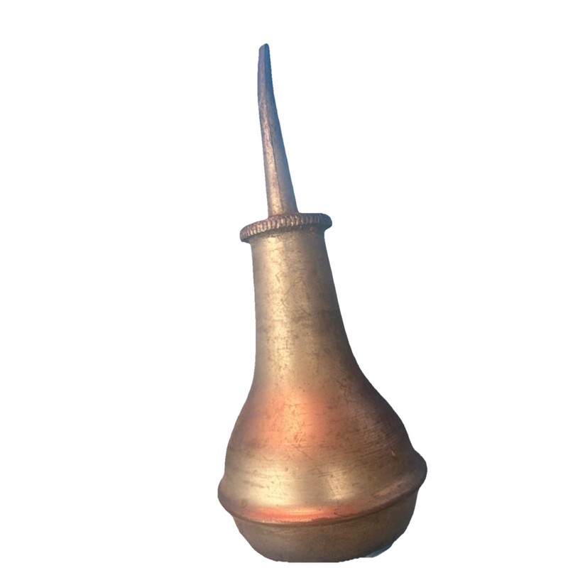 Vintage Bronze Metal Oil Can for sewing machine/thumb pump oil can