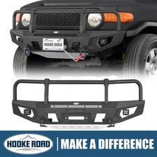 Hooke Road Grille Brush Guard Front Bumper W Lights For Toyota Fj Cruiser 07-14 Hooke Road Grille Brush Guard Front Bumper W Lights For Toyota Fj Cruiser 07-14
