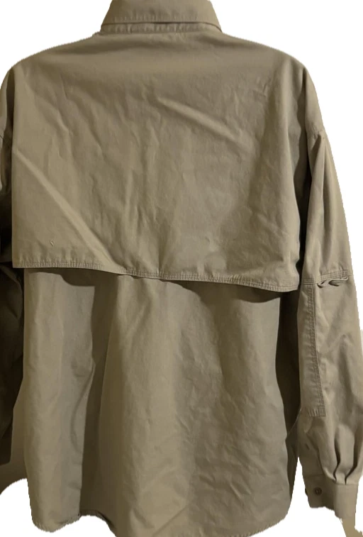 5.11 Tactical Series Shirt Mens 2XL Khaki Long Sleeve Vented Back Mesh Pockets - Image 4 of 4