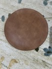 Threshold 15" Round Faux Brown Leather Charger Placemat — photo 1