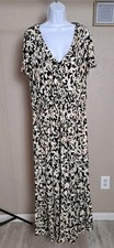 NWT LANE BYRANT Women's Shirred Maxi Dress Jersey Knit 18/20 Vacation Comfort
