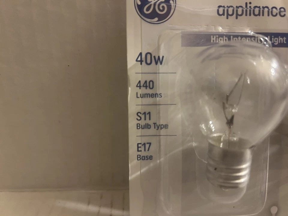 (2) GE appliance High Intensity Light 40w 440 Lumens S11 Bulb Type E17 Base - Image 2 of 4