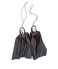 2 Vintage Fun World Scream Ghost Face Movie Hanging Halloween Decoration 14"