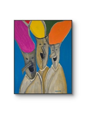 Goofies - 11x14 Colorful Acrylic Painting on Canvas   Original Artwork Signed