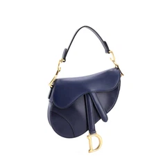 Christian Dior Saddle Handbag Leather Mini