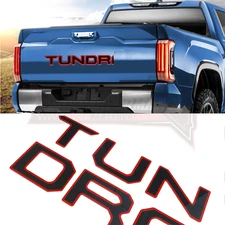 3D Black Red Tailgate Letters for 2022-25 Tundra  Inserts Sticker Trunk  Emblem