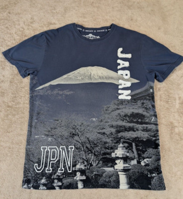 Robin Ruth Japan Mt Fuji Ultra Soft Size Medium Men's Full Front Graphic T-shirt