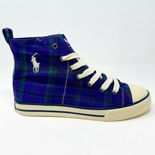 Polo Ralph Lauren Harbour Hi Dark Purple Kids Casual Sneakers 91079