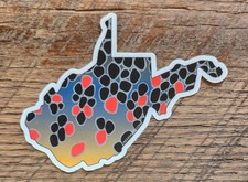 WEST VIRGINIA Stickers Decals Trout Brown Brook Golden Musky Turkey SM Bass Duck