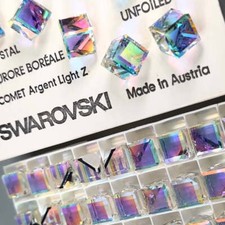 Swarovski 4841 Crystal AB CAL Z Angled Cube Fancy Stones 6pcs size 12mm SW101