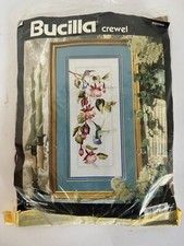 Bucilla Hummingbirds Crewel Kit 40590 NIP Vintage 1991 Floral Birds Nature Baatz