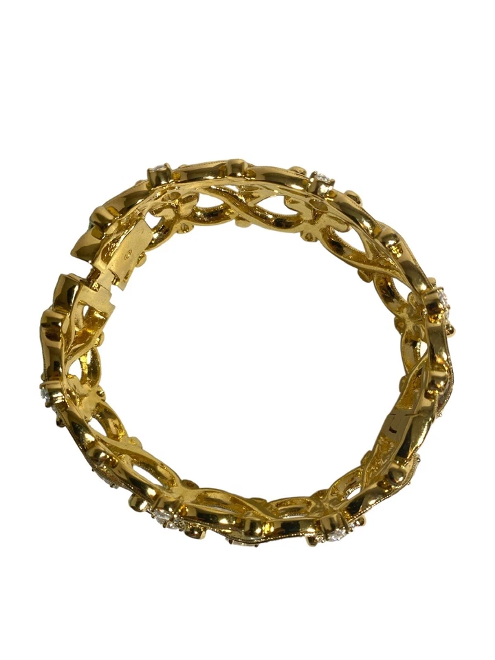 Brazalete brazalete Nadri para mujer nudo celta oro y cristal estrás Foto 4 de 4