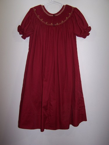 Rosalina - Burgundy Long Dress, Embroidered Horses- Girl's Size 6Y - Picture 3 of 3