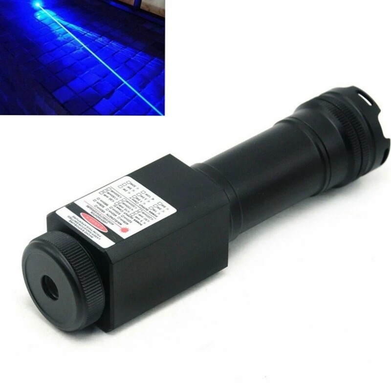 Focusable 465nm Blue Laser Pointer Waterproof Laser Module 465T-3000