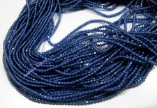 Super Fine Top Quality Blue Sapphire Round Faceted Beads 2mm Strand 14 inch long