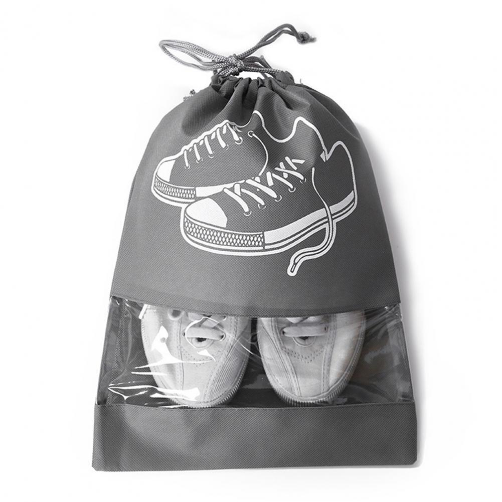Set 10 Borse Porta Scarpe Da Viaggio In Tessuto Non Tessuto E PVC – Antipolvere, Anti-umidità, Con Coulisse E Finestra Trasparente, Per Scarpe Fino Al 47
