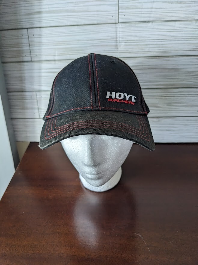HOYT ARCHERY-Men Bow Hunting Cap-Black/Red Accent Thread
