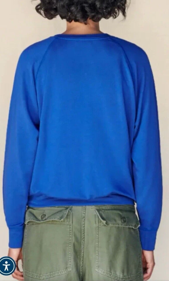 SUNDRY GRATEFUL Sweatshirt Bright Lapis Sze Medium Designer All Season Sold Out - Image 2 of 4