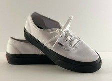 vans authentic white and black sole skate shoes