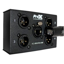 ProX 4-Channel CAT6 Audio Snake Box to 4 XLR Male