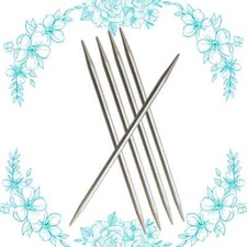 Set of 8 HiyaHiya 6 Inch Double Point Needles 000-000 through 1.5