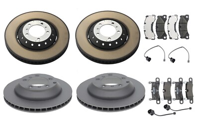 Genuine OEM Front and Rear Disc Brake Rotors and Pads Kit For Porsche Cayenne