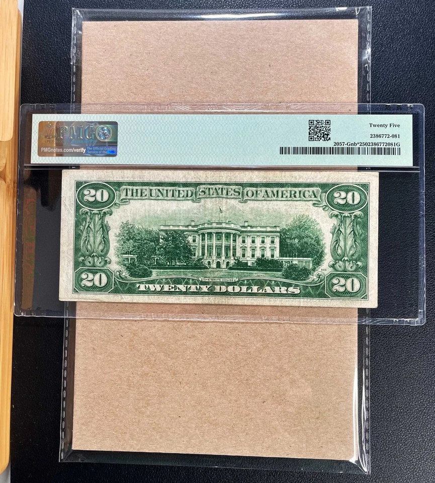 Fr. 2057-Gnb* 1934C $20 FRN CHICAGO "NEW BACK" *STAR* PMG 25 - VF - Image 2 of 2