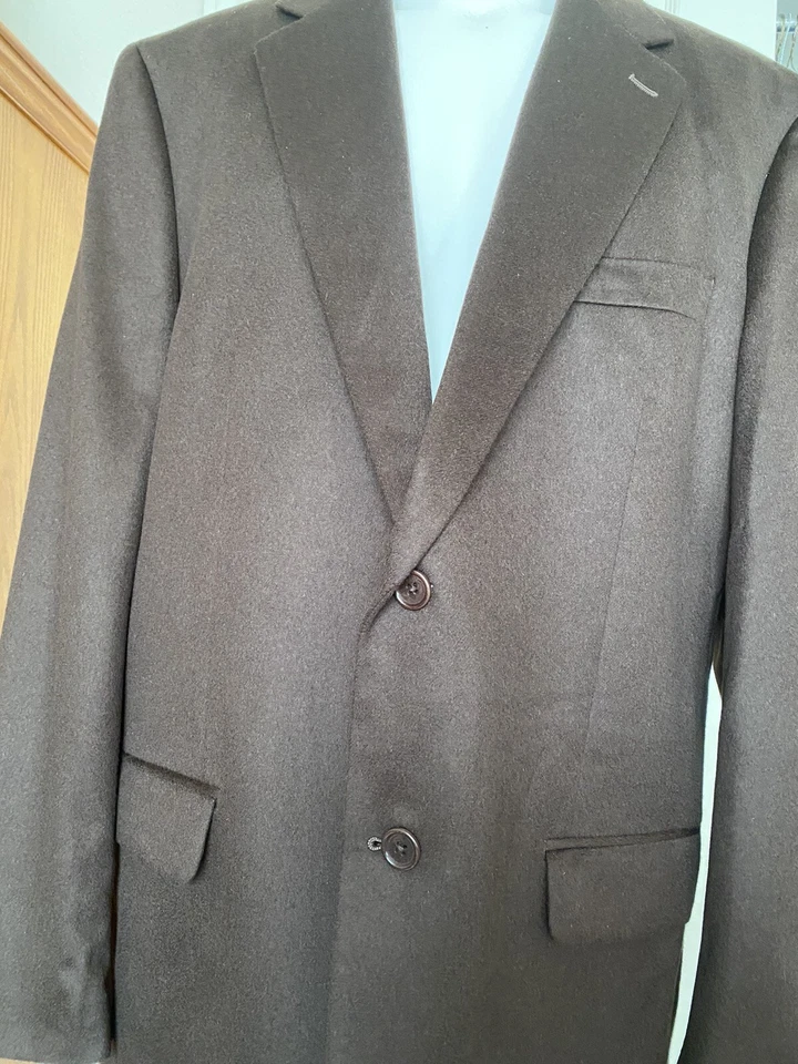 Neiman Marcus Designers Collection Coat Blazers Men's Brown 100% Cashmere 44L - Image 3 of 4