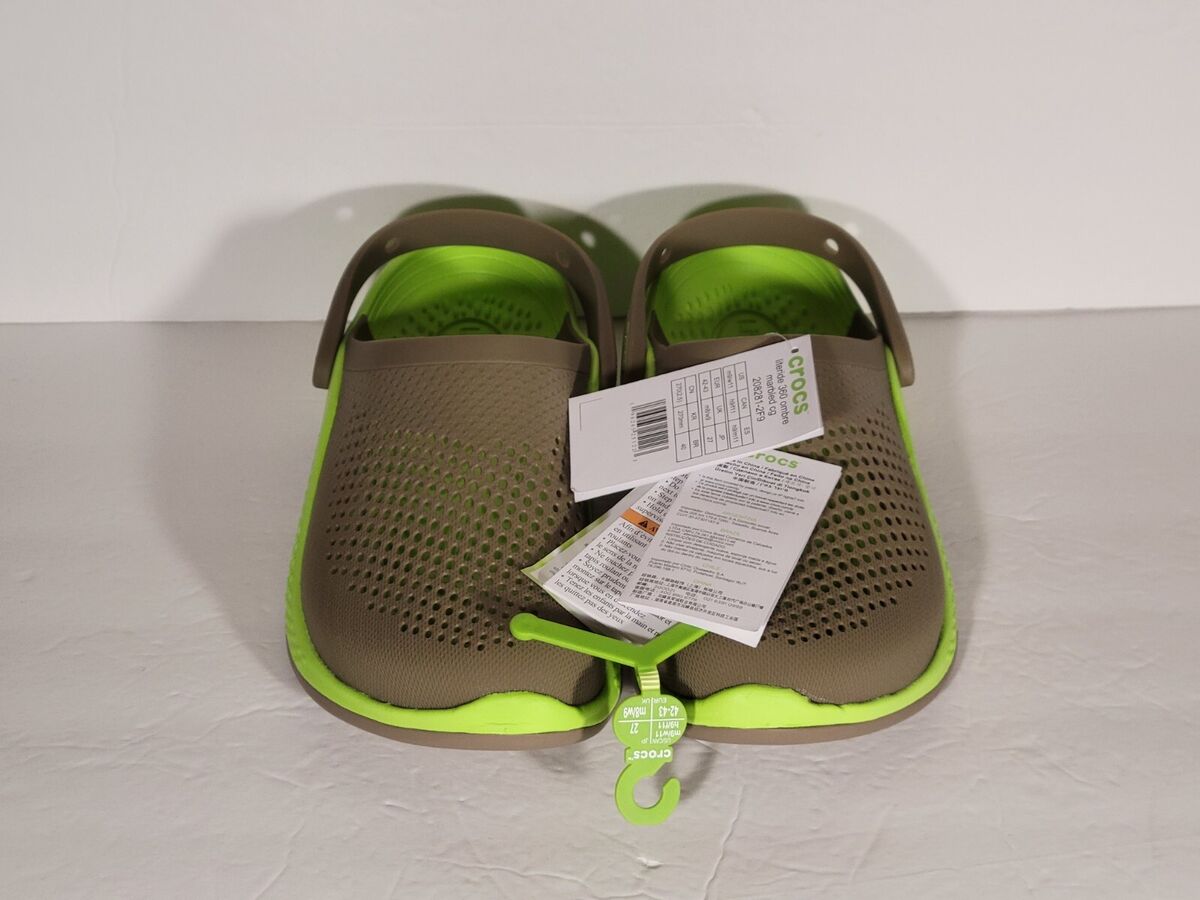 CROCS GREY/BLK/Neon GREEN LITERIDE 360 OMBRE MARBLED CLOG CROCS GREY/BLK/Neon GREEN LITERIDE 360 OMBRE MARBLED CLOG