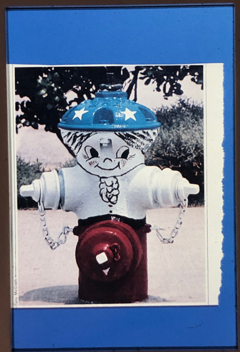 Vintage 1976 Patriotic Painted Fire Hydrant Plug Color Slide