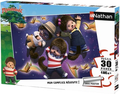 NATHAN, Puzzle 30 Pièces MONCHHICHI avec poster, NAT86374
