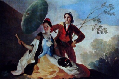 GOYA - DER SONNENSCHIRM - KUNSTDRUCK              ( N-4476/ 0 )