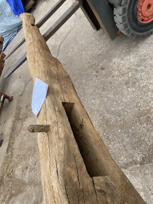 ENGLISCHER EICHENBALKEN - AUFGEARBEITETES UNIKAT ANTIKHOLZ 4,2m lang 18x17 cm (Nr 403)