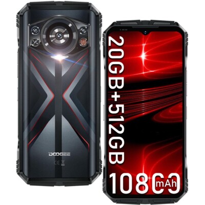 DOOGEE S118 Rugged Smartphone 512GB 6.58'' FHD+ 120HZ 4G Android 14 Cell Phone