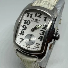 Invicta Swiss Quartz Watch Women 100m Silver Lupah Steel Small Second New Batter