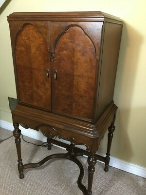 Antique Art Deco Wooden Wine Cabinet Furniture, 29