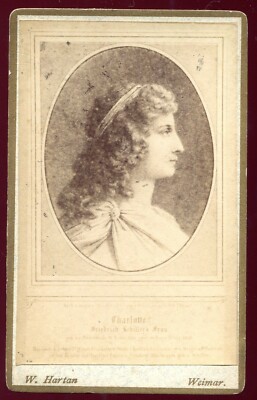 photo cdv W.Hartan Weimar . Charlotte Friedrich Schiller's wife 