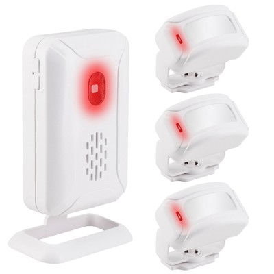Wireless PIR Motion Sensor Detector Ringtone Alarm Home Entry Doorbell 3 Sensors