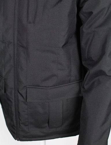CAT Caterpillar Men's Jacket Quilted Insulated Oxford Hooded Black Water Wind - Picture 4 of 6