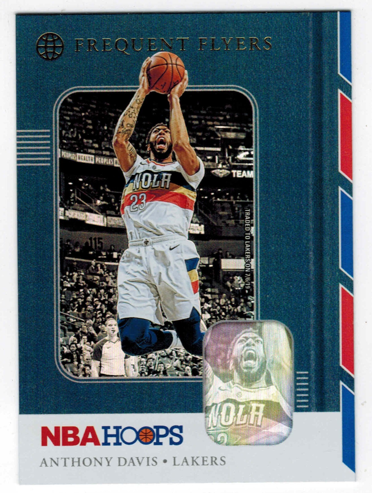 ANTHONY DAVIS 2019-20 Hoops FREQUENT FLYERS Insert #2 HOLO PARALLEL