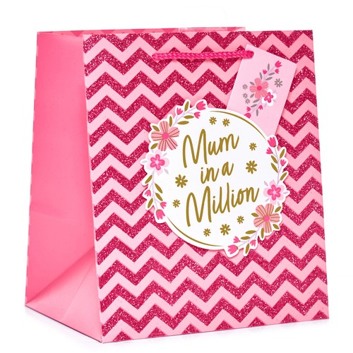 Mothers Day Gift Bag Mum in a million Birthday gift bag Small Medium