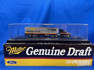 RUSTY WALLACE MILLER Genuine Draft 1995 Limited Ed 1/3000 Race Car Transporter