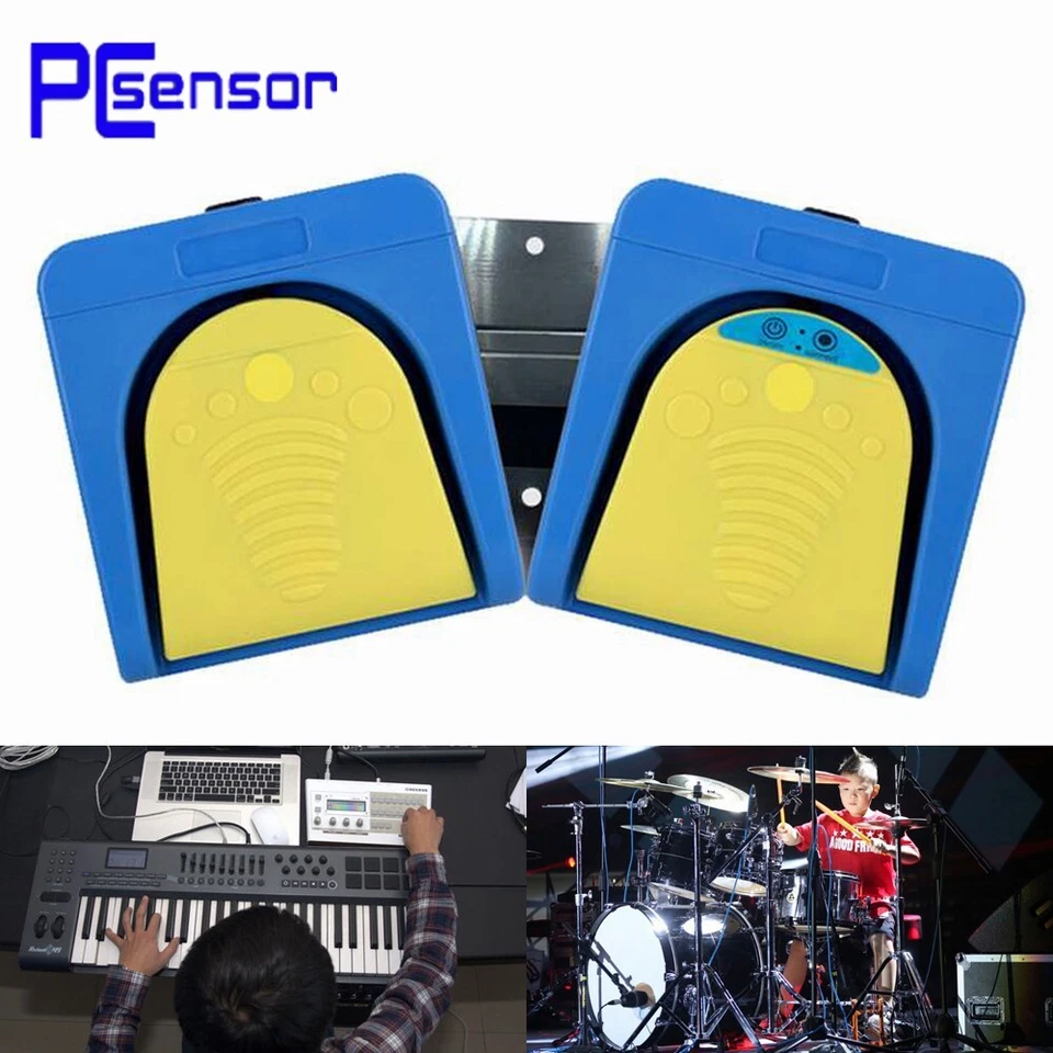 Wireless Bluetooth Foot Switch Double Pedal Custom USB Keyboard for Page Turner - Image 4 of 4