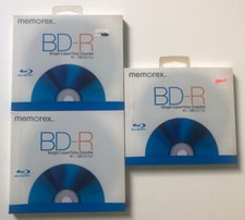 NEW Memorex BD-R Speed Single Layer 4x 25GB Blu Ray Disc Lot Of 3