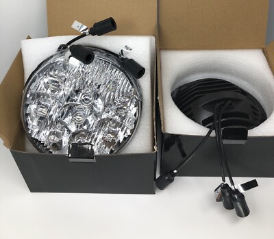 Pair Military Headlights Black Bezel – Plug & Play For M998 Humvee M1045A2