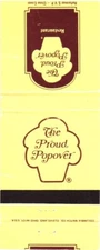 The Proud Popover Restaurant, Boston, Ardmore, DC Vintage Matchbook Cover