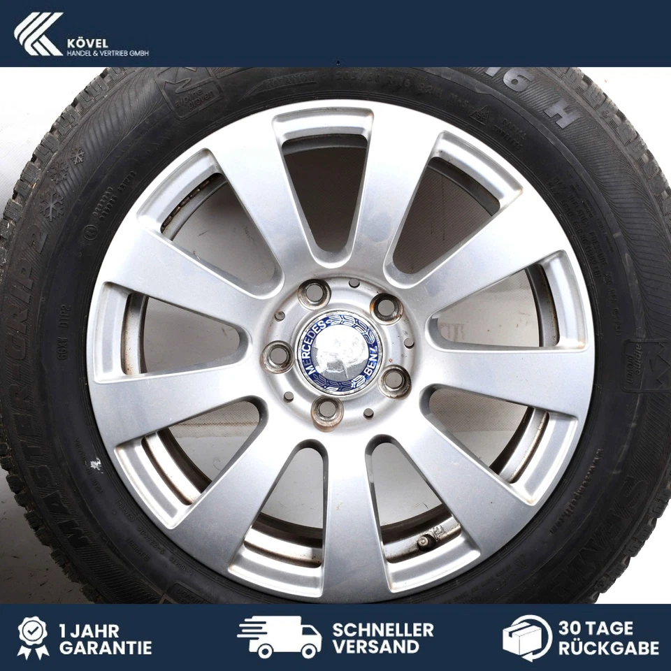 4x Komplett Winterräder Alufelgen Mercedes E-Klasse 7Jx16H2 ET38 A2124010002 - Bild 3 von 4